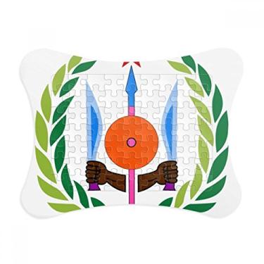 Imagem de Djibouti Djibouti Moldura de quebra-cabeça com emblema nacional para decoração de imagem