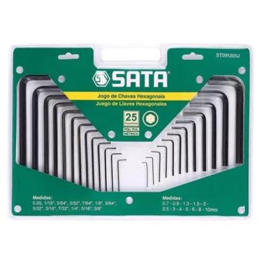 Imagem de Ferramenta Sata Allen 25 Peças Jogo Chave Allin Hexagonal