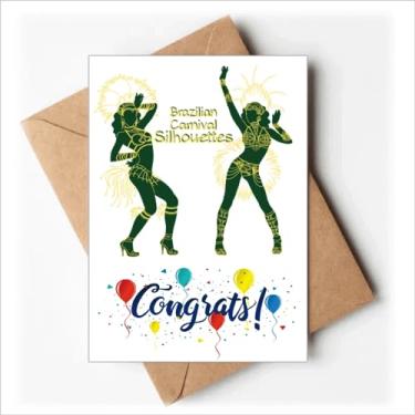 Imagem de DIYthinker Hula Outline Cartões de Casamento Culturais Brasileiros Congratulations Envelopes de Saudação