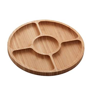 Imagem de LYOR - Petisqueira de Bambu com 5 Divisórias Round 25cm x 25cm x 1,6cm