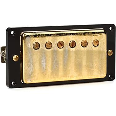 Imagem de Seymour Duncan Captador Humbucker de pescoço antiguidade – capa dourada envelhecida, tom vintage estilo PAF