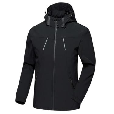 Imagem de Gerrit Roupas de pesca ao ar livre primavera outono masculino feminino corta-vento montanhismo, Masculino, preto, XXG