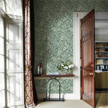 Imagem de Simon&Siff Papel de parede botânico William Morris Papel de parede removível para descascar e colar, papel de parede floral vintage para cozinha, quarto, banheiro, colar nas paredes, papel flores,