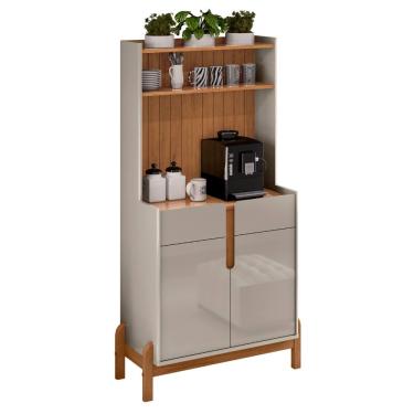 Imagem de Cantinho do Café Retrô 2 Portas Chester Off White Cedro