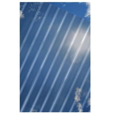 Imagem de Kit com 10 Telhas Policarbonato 244x50cm Onda Baixa Cristal Transparente