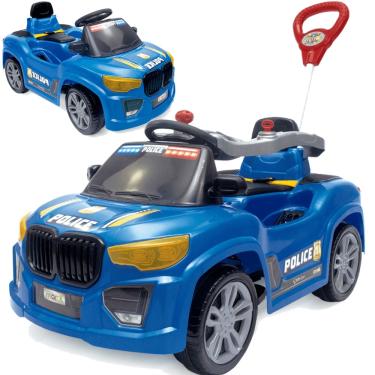 Imagem de Carrinho de Passeio e Pedal Infantil Maral BM Car Azul Police
