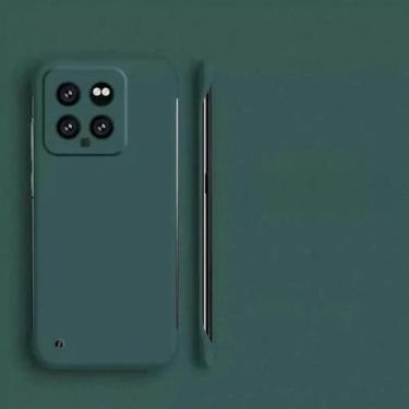 Imagem de Capa de telefone sem moldura para Xiaomi 14 13 12 12S 11T 11 10T 10 Pro Ultra 11 Lite Ultra Slim Hard PC Cases para Xiaomi 14 Pro Capa, verde escuro, para mi 13