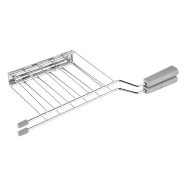 Imagem de WeiLaiKeQi Suporte para fatias de torradeira Torradeira Rack para torradas de pão Torradeira Rack de aquecimento para grelhar, cinza