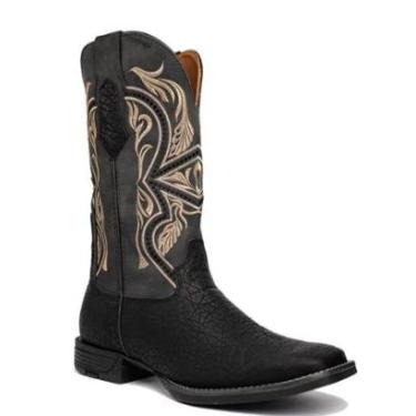 Imagem de Bota Texana Masculina Goyazes Flex Preto 241501-CBF-Masculino