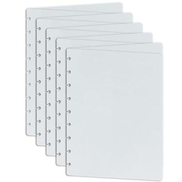 Imagem de Eleven Discs Capas de poliéster translúcidas/transparentes de tamanho clássico, compatíveis com Circa Midway e planejador clássico Happy Planner (conjunto de 5)