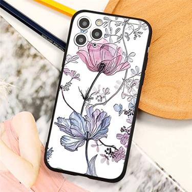 Imagem de Capa de telefone 3D Rose Flower com relevo para iPhone SE2 8 7 6 6S Plus 5 Capa de silicone macio para iPhone 13 11 12 Pro XS MAX XR X capa, 1fen1zih, para iPhone 11