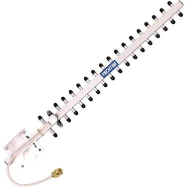 Imagem de TECHTOO Antena WiFi 2,4 GHz 18dBi de alto ganho Yagi Booster de antena direcional com conector SMA macho para roteador de rede/reapter/adaptador USB/cartão PCI de rede de extensão/câmera de segurança