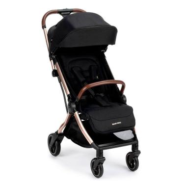 Imagem de Carrinho Eva³ Maxi-Cosi 3 Posições (0 a 22kg) + Mosqueteiro + Quebra-Sol - Essential Black Champagne