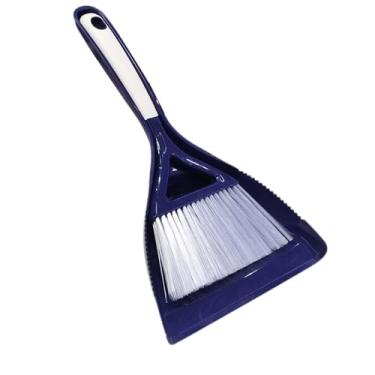 Imagem de Gralara Conjunto Compacto de Vassoura E Pá para Limpeza Doméstica E de Escritório, Azul