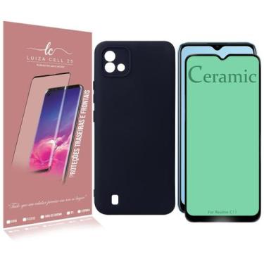 Imagem de Capa Capinha Aveludada Compativel Realme C11 6.52 + PELICULA DE CERAMI