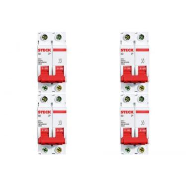 Imagem de Kit C/4 - Disjuntor Steck Din Bipolar 80A Sd2 10Ka