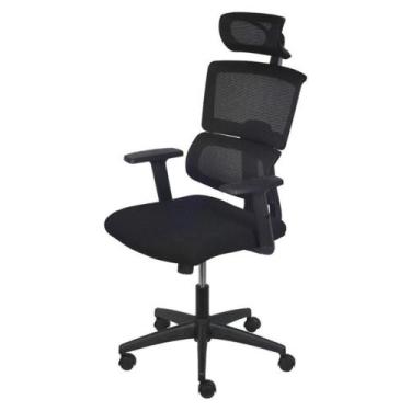 Imagem de Cadeira Escritório Giratória Presidente Atlanta Assento Tecido Tela Me