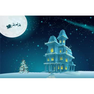 Imagem de Painel de Lona Natal Papai Noel Chegando - Fabrika de Festa, 120x070cm