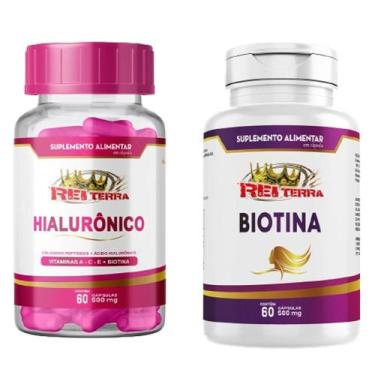 Imagem de Kit Biotina 60 Cápsulas + Colágeno Hidrolisado 120 Cápsulas - Rei terr