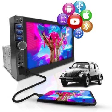 Imagem de Central Multimídia Universal Mp5 Bt 1 Din 7 Espelha Dvd Câmera de Ré V