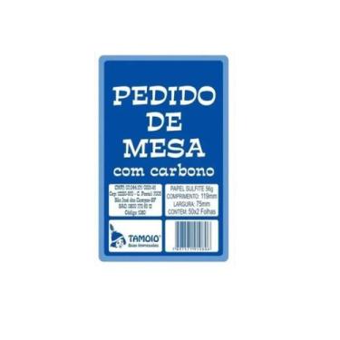 Imagem de Bloco Pedido De Mesa Kit 20 C/ Carbono Para Comércio 2 Vias - Tamoio