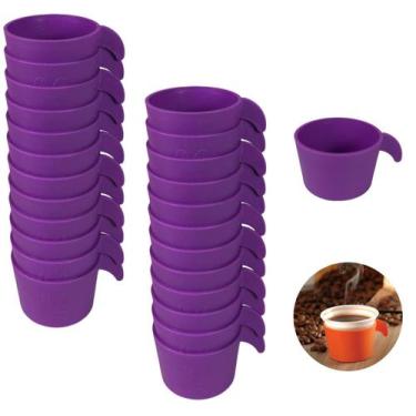 Imagem de Conjunto Copete 24 Porta Copos Descartável Cantinho Do Café Em Plástic