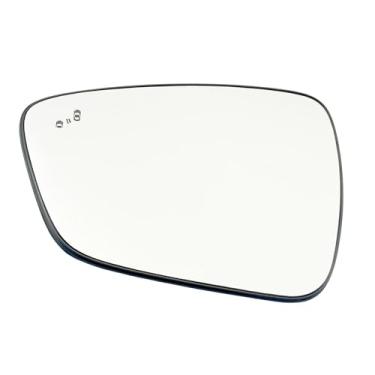 Imagem de Vidro do espelho do lado esquerdo do motorista aquecido com ponto cego sem escurecimento automático compatível com vidro de substituição do espelho retrovisor do lado direito 2020 2021 2022 2023 2024