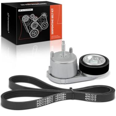 Imagem de A-Premium Kit de correia de transmissão Serpentine com tensor compatível com carros Chevrolet e GMC - Silverado 2500 HD, 3500, 3500 Classic, Suburban 2500, Avalanche 2500, Sierra 3500, 2500 HD, Yukon