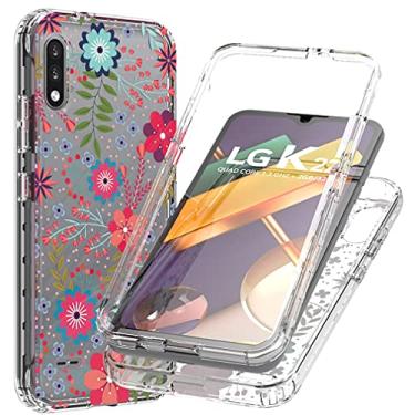 Imagem de Vokuha Capa para LG K32, capa para LG K22, para LG K22 Plus/k22+ capa para meninas, linda capa protetora de TPU transparente floral transparente à prova de choque para LG K22 (estampas florais)