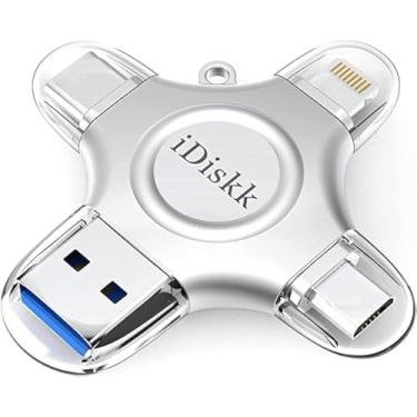 Imagem de Pen Drive com Conectores Apple Lightning + USB 3.0 + Tipo C + Micro USB, 128GB da iDiskk