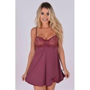 Imagem de Camisola Com Renda Luxo Sensual Lingerie Romantica - Golden Modas, M, 