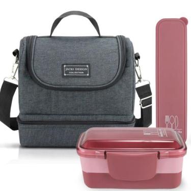 Imagem de Bolsa Térmica Lancheira Necessaire Concept Kit Pote Marmita Lanches 2 