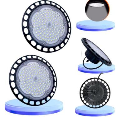 Imagem de Kit 2 Luminária Led Highbay Smd Ufo 100W Rua Galpão Industrial  Frio 6