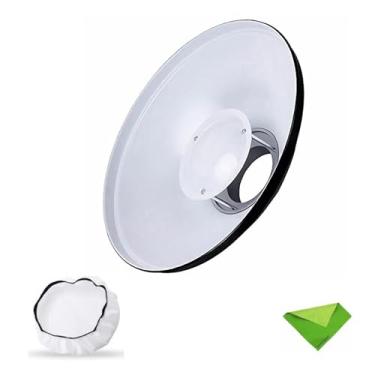 Imagem de Godox Prato de beleza branco de 42 cm refletor de montagem Bowens com difusor branco, modificador de luz para Bowens Mount Studio flash estroboscópico monolight para GODOX SK400II, AD600Pro, AD600BM,