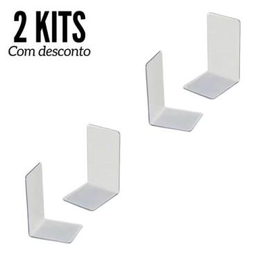 Imagem de Par de Bibliocanto Cristal ou Preto Brilhante Suporte Apoio Livro Apar