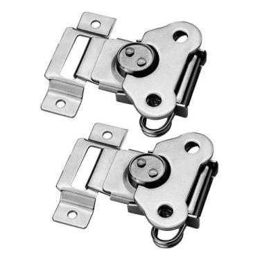 Imagem de 2 Fecho Borboleta Grande De Aço Cromado Com Porta Cadeado - LUMINOS