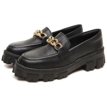 Imagem de Mocassim Feminino Tratorado em Couro Mocflex - 15000 - Preto, 33