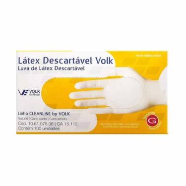 Imagem de Luva de Látex Descartável Com Pó G 100 Unidades - Volk
