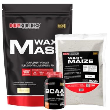Imagem de Kit Hipercalórico - Waxy Mass Baunilha 3kg + Waxy Maize Natural 800g + BCAA 4,5g Tangerina 100g - Bodybuilders