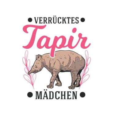 Imagem de Tapir Notizbuch: Verrücktes Tapir Mädchen / 6x9 Zoll / 120 karierte Seiten Seiten