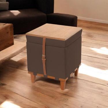 Imagem de Puff Quadrado com Baú Interno: Elegância e Utilidade para Seu Lar - Co