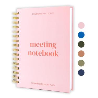 Imagem de Lamare Caderno de reuniões para organização do trabalho - Caderno de trabalho para mais de 100 reuniões para anotações - Caderno de notas de reunião para o trabalho - Mantenha-se produtivo com agenda