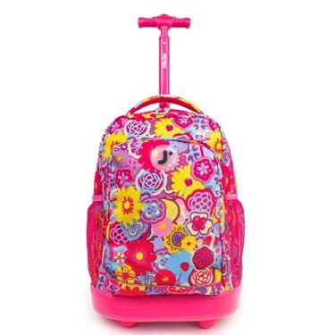 Imagem de J World New York Mochila Sunny Rolling para crianças e adultos, Mochila com rodinhas Sunny para crianças e adultos, Poppy Pansy, One Size