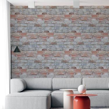 Imagem de Papel De Parede Adesivo Tijolo Rústico - 3,0M