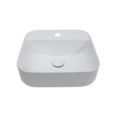 Imagem de Cuba de Apoio para Banheiro Quadrada Cerâmica Granada Pingoo.casa - Branco