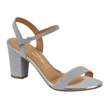 Imagem de Sandália Feminina Salto Médio Confortável Tela Shine Vizzano Original 