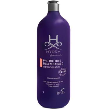 Imagem de Condicionador Hydra Pro Brilho E Desembaraço 1 Litro Neutro - Pet Soci