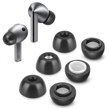 Imagem de Tang Town Pontas De Espuma De Memória Para Samsung Galaxy Buds 3 Pro, Pontas De Silicone Sem Dor, Pontas De Substituição Antiderrapantes Com Malha Contra Poeira, Cabem No Estojo De Carregamento, Fon
