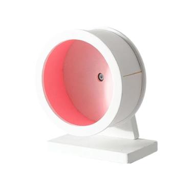 Imagem de Baoblaze 15cm hamster silencioso roda de corrida pequena roda de exercícios para mastigar acessórios de gaiola de brinquedos para hedgehogs multiuso, Vermelho