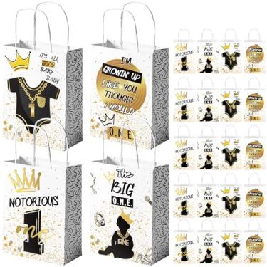 Imagem de KARAQY 16 peças de sacos de presente de aniversário de 1 ano